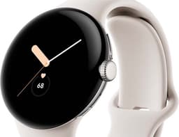 Google Pixel Watch - 41 mm - met GPS - Zilver (Beige) — thumbnail 2