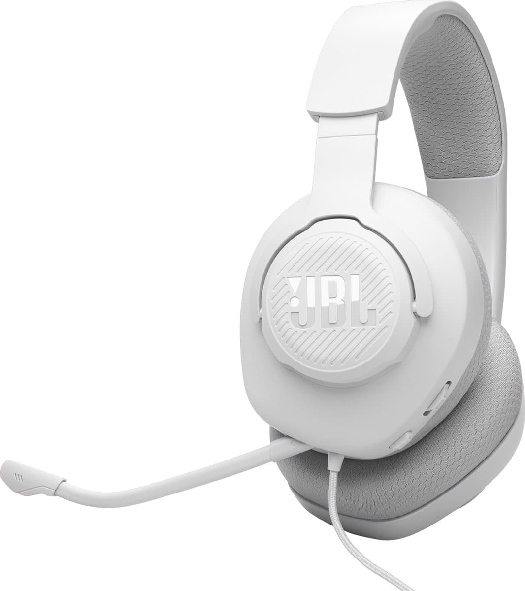 JBL Quantum 100 M2 - Bedrade Gaming Headset - Over-ear Koptelefoon met Afneembare Microfoon - 3.5 mm Jack - Voor PC, PlayStation, Xbox & Switch - Wit — afbeelding 1