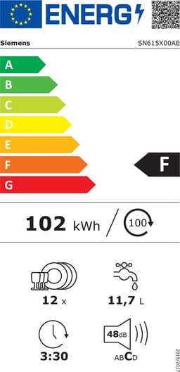 Siemens iQ100 SN615X00AE - Inbouw vaatwasser — thumbnail 8