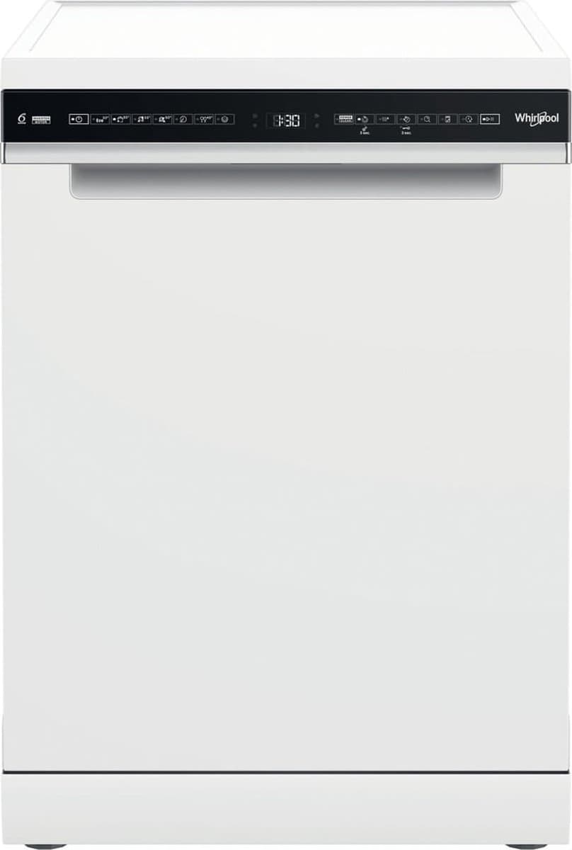 Whirlpool W7F HS41 - Vrijstaande vaatwasser - 60 cm - Wit met zwart — afbeelding 1
