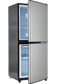 Merax 106L Mini Koelkast met Vriesvak – Minikoelkast 60L Koelruimte en 46L Vriesruimte – 7 Temperatuurinstellingen – LED-Verlichting – Stil 45 dB – Zilver — thumbnail 5