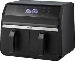 Tomado TAF8001B - Dubbele airfryer - 2 x 4 liter inhoud - XXL - 1700 watt - Tiptoetsbediening - 8 automatische programma's - Zwart — thumbnail 7