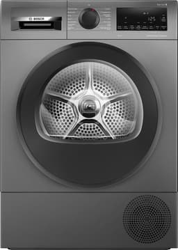 Bosch WQG235DRNL Serie 6 - Wasdroger - Warmtepompdroger - Blijvend energiezuinig met Self Cleaning Condensor - Auto Dry: droogt automatisch tot de gewenste droogtegraad - Cast iron grey - Trommelverlichting — thumbnail 1