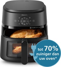 Philips 2000 Series Airfryer - NA230/00 - Kijkvenster - RapidAir - 6.2L - Tot 5 Personen - Zwart — thumbnail 5