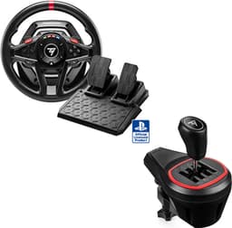 Thrustmaster T128-P + TH8S SHIFTER - Bundle Stuurwiel voor Playstation 4/5 en PC - Inclusief TH8S-shifter - inclusief T2PM-pedaalset — thumbnail 1