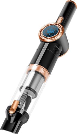 TurboTronic CT20 Digitale Kruimeldief - Handstofzuiger - Zwart/Goud — thumbnail 10