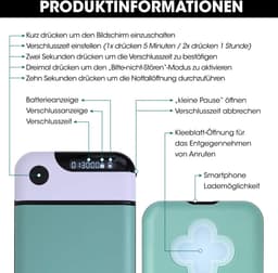 Viatel mobiele telefoon timer box | controle over smartphone afleiding bij thuiskantoor huiswerk in slaap vallen | concentratie door Digital Detox | iPhone, Samsung, Huawei compatibel — thumbnail 4