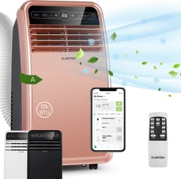Klarstein Mobiele airconditioner met luchtafvoerslang, 4-in-1 airconditioner met ventilator, luchtontvochtiger & nachtmodus, Kleine & draagbare airconditioner met app-bediening, 12000 BTU Laag verbruik,5 kW voor 59 m² - Afstandsbediening Timer — thumbnail 23