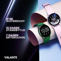 Valante ProXena Smartwatch - Smartwatch Dames en Heren - Groen - 44 mm - Stappenteller - Hartslagmeter - Saturatiemeter - Bellen via Bluetooth — thumbnail 5