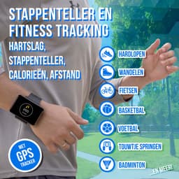 Soundlogic XL Smartwatch Android voor Dames & Heren - Smartwatches - IOS & Android - 16GB, Zilver — thumbnail 4