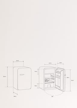 CREATE - Koelkast in retrostijl - Gebroken wit - Handvat Zwart - FRIDGE RETRO 107L — thumbnail 3
