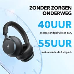 soundcore by Anker Space One Draadloze Over-ear Koptelefoon Zwart - Headphones - Active Noise Cancelling, Multipoint Connection, 55 uur accuduur, Bluetooth 5.3, LDAC, Hi-Res Certified — thumbnail 7