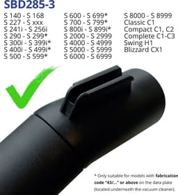 Scanpart stofzuigermond 35 mm - Geschikt voor Miele Classic Compact Complete - C1 C2 C3 S2 S4 S5 S6 S8 - Alternatief voor SBD285-3 - Voor harde en zachte vloeren — thumbnail 7
