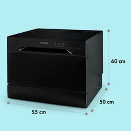 Klarstein Vaatwasser Mini voor 8 Couvert, Stille Kleine UV-vaatwasser met 6 Programma’s, Kleine Tafelvaatwasser voor Thuis, Kantoor en Camping, Mini Vaatwasser met Wateraansluiting - Vaatwasmachine Afwasmachine - 8 Maatgedekken 50 cm 1620W — thumbnail 9