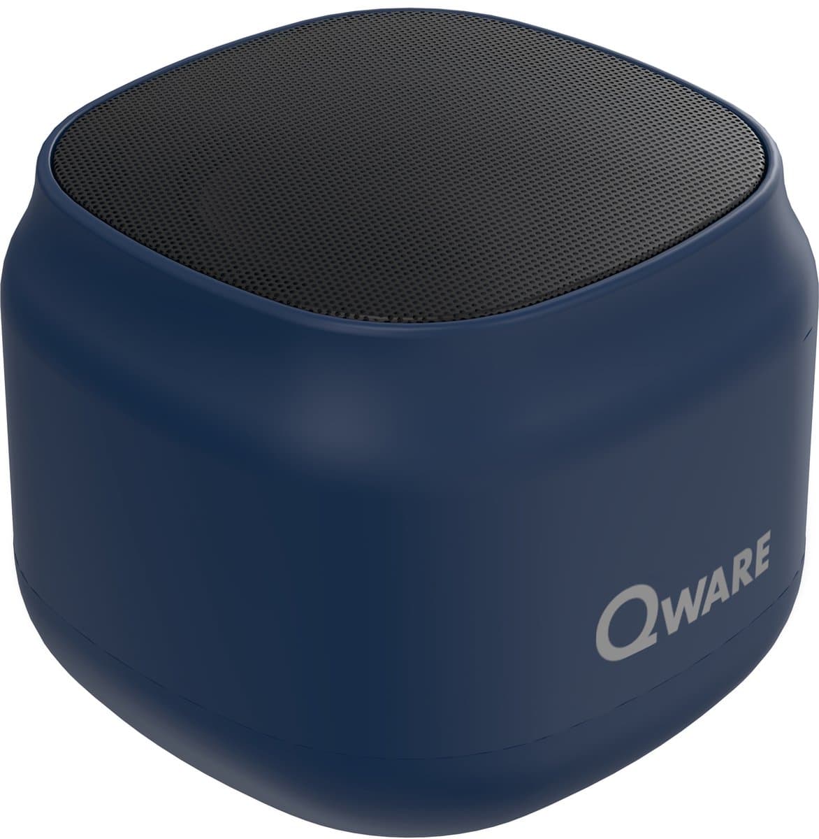 Qware - Draadloze Speaker - 5W - Draadloos- Bluetooth 5.1 - Muziek Box - Splash Proof - Knoppen - USB-C - 4h luisteren op 50% - Blauw — afbeelding 1