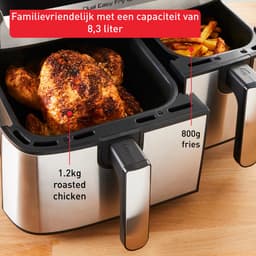 Tefal Dual Easy Fry & Grill EY905D - Heteluchtfriteuse XXL - RVS - 2700W - 8,3L — thumbnail 8
