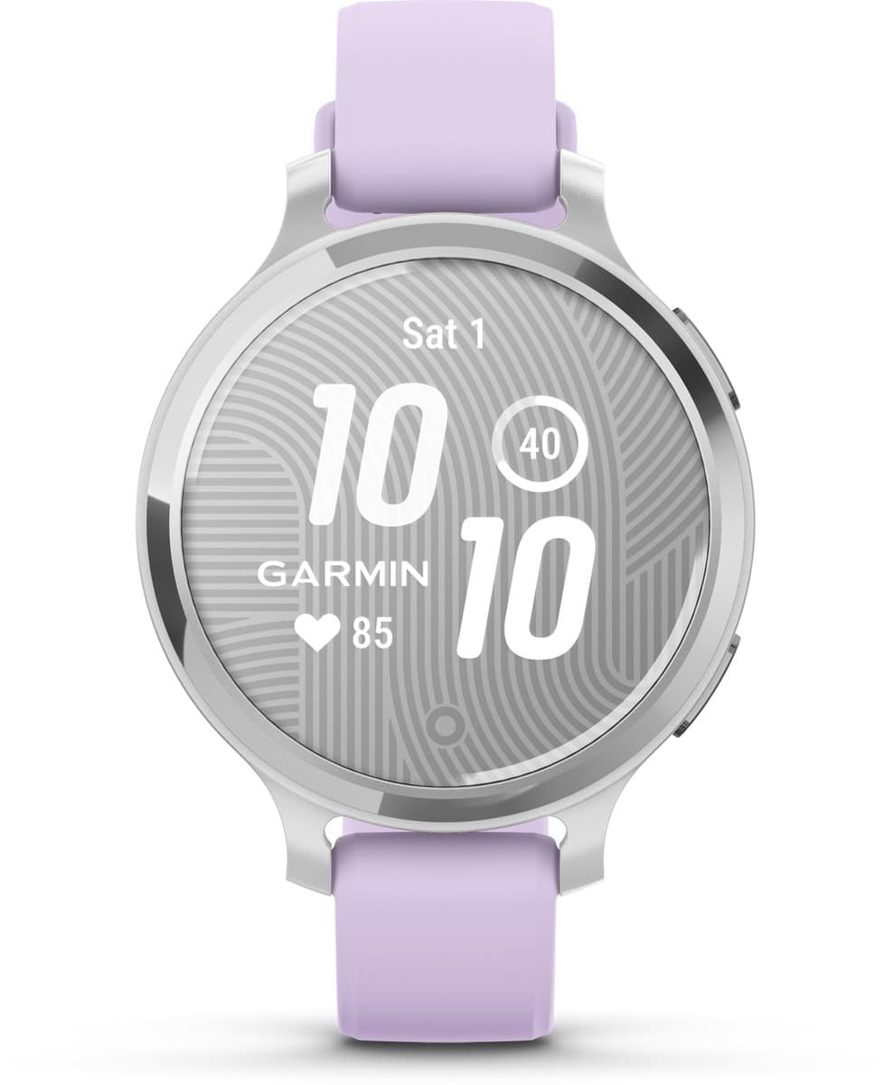 Garmin Lily 2 Active - Smartwatch - 35 mm - Zilverkleurig met een Purple Jasmine Siliconen Bandje — afbeelding 1