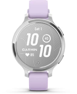Garmin Lily 2 Active - Smartwatch - 35 mm - Zilverkleurig met een Purple Jasmine Siliconen Bandje — thumbnail 1