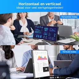 Portable Monitor - Portable Monitor Touchscreen - Full HD 1080P - 15.6'' Extra Groot Monitor - Met hoes en kickstand - Ook voor Nintendo Switch, Xbox en Playstation Monitor - Makkelijk mee te nemen — thumbnail 9