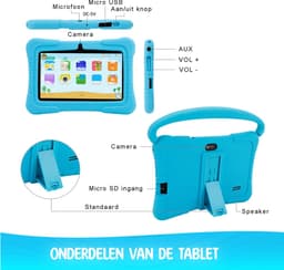 ZINLY® Kindertablet - 7 inch - Langdurig gebruik - kids tablet - Voor kinderen vanaf 3 jaar - Ouderlijk Toezicht App - Blauw — thumbnail 9