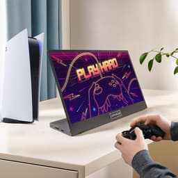 Zenwire M8 draagbare monitor - Portable Monitor - 2x USB-C - Full HD 1920x1080 - IPS Beeldscherm - HDMI - HDR 14" - SLIM met standaard - 2 ingebouwde stereoluidsprekers - Plug & Play — thumbnail 4
