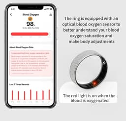WizBay Premium Select® Zilveren FrostLook Smart Ring Dames Heren - Oplaad Case - Hypoallergeen - Hartslag & Slaap Monitor - IP68 Waterdicht - O2 Meting - Gesture Functie - Multiple Sport Modi - #10 — thumbnail 20