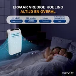 SereneLife Mobiele Airco - 9.000 BTU - 3-in-1 Draagbare Airconditioner - Afstandsbediening en Compleet Raammontage Uitlaatkit - Wit — thumbnail 5