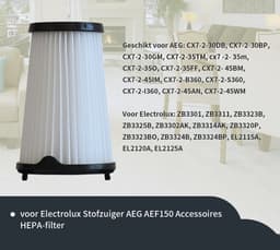 Replacements set van 5 filters geschikt voor de AEG CX7 en CX7-2 en Electrolux Ergorapido stofzuigers — thumbnail 5