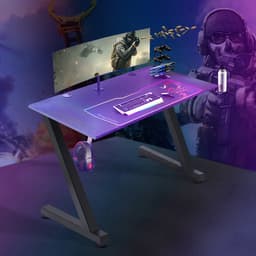 Xergonomic Game Bureau - Gaming Desk - Carbonfiber look - B125xH75xL62 cm - Computer Tafel - Incl. beker-, koptelefoonhouder en kabelorganizer - Xergax - Zwart — thumbnail 10