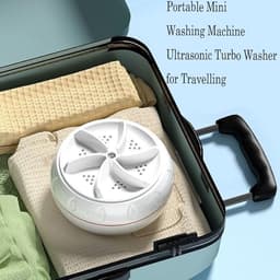 Mini Wasmachine - 2kg Wascapaciteit - Draagbare Wasmachine - Kleine Wasmachine - Draagbare Mini-Turbo Wasmachine - Handwasmachine - Draagbare Wasmachine - Geschikt Voor Kleine Was - Wit — thumbnail 5