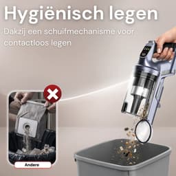 Vesora® 3-in-1 Steelstofzuiger Draadloos zonder Zak - BASIC - Draadloze Stofzuiger - Kruimeldief Snoerloos - Vacuum Cleaner - Handstofzuiger - Stofzuiger Steel met Hepa Filter - Stofzuiger Huisdieren - Zakloze Stofzuiger — thumbnail 15