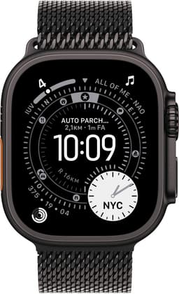Apple Watch Ultra 3 Cellular 49mm Black Titanium Case with Black Titanium Milanese Loop - Large — thumbnail 2