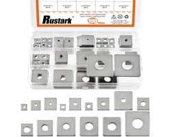 RVS Vierkante Wasmachines - Vierkante Washers met Ronde Gat (Diverse Maten)