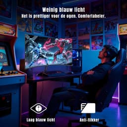 Zyrex® Gaming Monitor 240hz - Gaming Monitor -Zwart - ‎‎20cm x 62cm x 46cm — thumbnail 7
