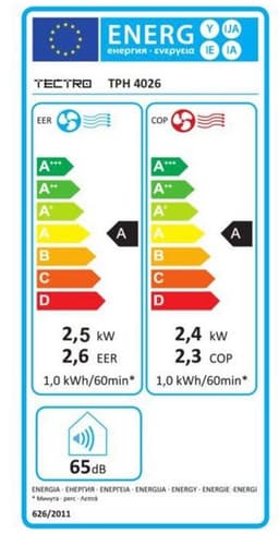 TECTRO TPH 4026 – Mobiele airco – Koelen en verwarmen – A-label — thumbnail 5