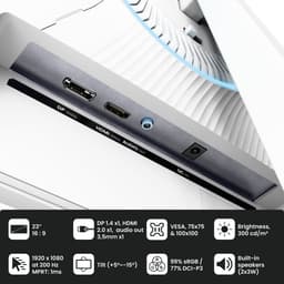 Arozzi Nova 24" Gaming Monitor - Full HD IPS - 200Hz - Wit — thumbnail 9