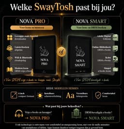SwayTosh E-Reader Nova Smart – 6 inch 2026 – 36GB Opslag – Schermverlichting en Nachtmodus – E Reader Voor Ebook – Met Oplader — thumbnail 4