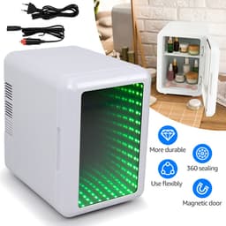 Mini Koelkast - Cosmetische Koelkast - Skincare Fridge - 4L - 12V/220V Koel & Warm - LED 7-kleuren & Spiegeltouchscreen - Stil 25dB - Voor Thuis, Auto & Huidverzorging — thumbnail 1