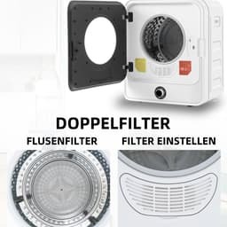 HAUSS SPOLE Wasdroger – 3 Kg Tot 4,5 Kg – Wandmontage – ABS En Staal – Wit – 5 Programma’s Met Oververhittingsbeveiliging — thumbnail 4