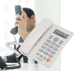 Vaste Telefoon - Telefoon met Beller ID - Thuis en Kantoor - Ruisonderdrukking - Niet gespecificeerd - Wit — thumbnail 7