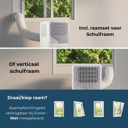 Evolar Mobiele Airco - 14000 BTU - Koelen & Verwarmen - WiFi - App & Afstandsbediening - Airconditioner - met Afvoerslang - Slaapkamer, Woonkamer, Kantoor - EVO-014CHW — thumbnail 4