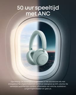 soundcore Space 2 by Anker, Active Noise Cancelling Koptelefoon, Comfortabele Pasvorm, 50H Speeltijd, LDAC Hi-Res Draadloze Audio, Dual Connection, Helderre Gesprekken, Bluetooth 6.1, Nap Mode, Draagdetectie — thumbnail 11