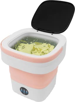 Mini Wasmachine - Opvouwbare Wasmachine - Babykleding Wassen - Met Afvoerslang - 12 Liter - Roze — thumbnail 4