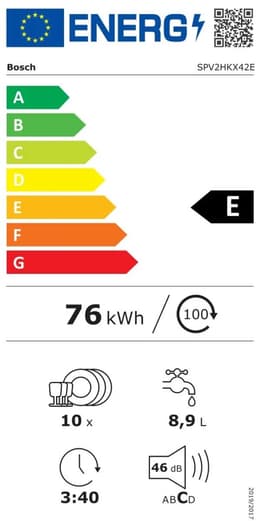 Bosch SPV2HKX42E - Serie 2 - Inbouwvaatwasser - Volledig integreerbaar — thumbnail 4