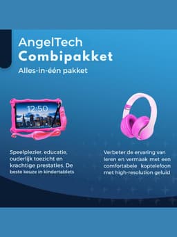 Quvo® Kindertablet Deplay - Kinder Tablet Deplay - Kindertablet Deplay Pro - Roze - 23cm x 13cm x 1cm — thumbnail 4