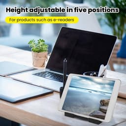 Tabletstandaard - Telefoonhouder - Video Kijken - Vijf Versnellingen Verstelbaar - 7-11 inch - Zwart — thumbnail 6