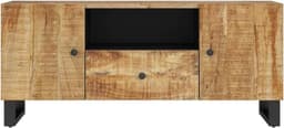 Tv-kast Mangohout - Mediameubel Lowboard - Opbergen Media - Natuurlijke Houtnerf - 105 x 335 x 46 cm - Lichtbruin — thumbnail 6