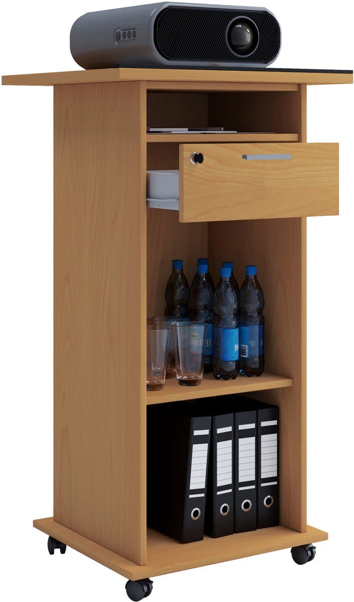 VCM Houten tafel meubels trolley trolley standaard beamer projector wielen rollable Neta Houten tafel meubels trolley trolley standaard beamer projector wielen rollable Neta — afbeelding 1