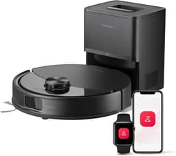 Roborock Q10 S5+ Robotstofzuiger en Dweil met Zelflediging-Zuigkracht van 10000 Pa-Vibrerende dweilpads-Handsfree Reinigen tot 7 Weken-Dubbel Anti-klitontwerp-Automatisch dweilen-Obstakelvermijding-Zwart-S8 Plus Upgrade — thumbnail 1