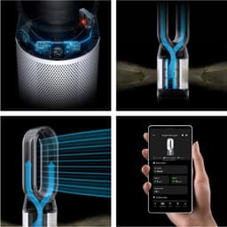 Dyson Purifier Hot+Cool HP1 - Luchtreiniger - Ventilator - Verwarmingsfunctie - HEPA filter - Wit — thumbnail 4